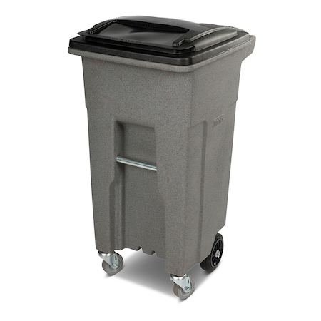 Toter Toter 32 Gal. Graystone Caster Trash Can with Wheels and Lid ACC32